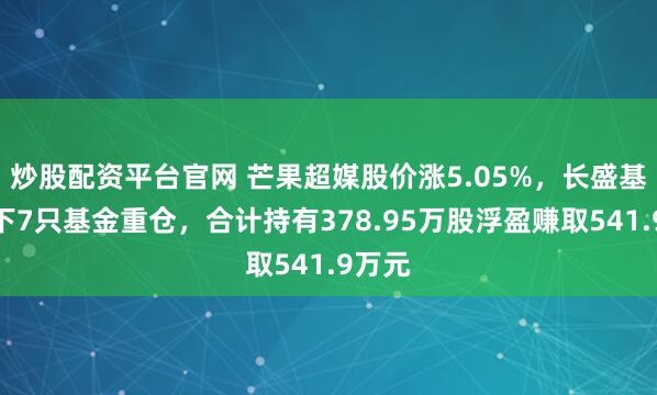 炒股配资平台官网 芒果超媒股价涨5.05%，长盛基金旗下7只基金重仓，合计持有378.95万股浮盈赚取541.9万元